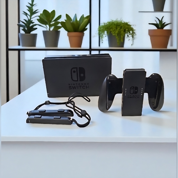 Original Nintendo Switch OEM Dock, Wrist Srap, Charging Grip BUNDLE - Picture 1 of 11